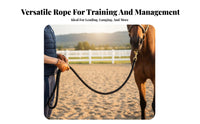 Sturdy Duty Horse Lunge Rope Gentle on Hands Nylon Training Rope with Snap Sturdy Duty Training Lead Comfortable Grip