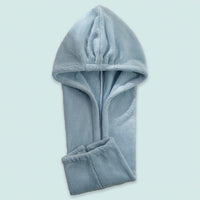Fleece Drying Wrap for Women Adults, Microfiber Towel Turban for Daily Use Morning Routine, Anti-Frizz Wide Tail Design