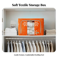 Foldable Framed textile Storage container Space Saving foldable Framed Box Sturdy Frame Stackable for Students, Homeowners, Closet, Bedroom, Under Bed, Dorm Room