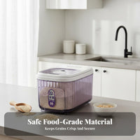 Rice Storage Bin Moisture-Resistant Airtight Rice Container Airtight Grain Container Multipurpose Flour Storage Canister