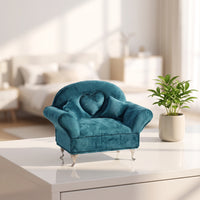 Sofa Jewelry Box Decorative Miniature Sofa Jewelry Box Compact for Teens, Vanity