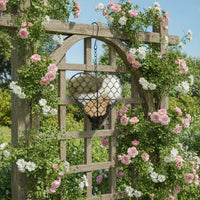 Heart-Shaped Hanging Bird Nesting Material Holder Decorative Hanging Bird Nester Sturdy Nesting Holder with Hook Rust-Proof for Wild Birds, Garden, Backyard, Patio