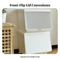 Front-Opening Wheeled Container Clear View Doors Household Storage With casters