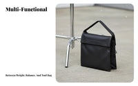 Photography Sandbag Double Zippers Arm Counterweight Fillable Design for Photographers, Videographers, Outdoor