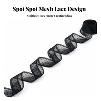 Multi-Purpose Polka Dot Mesh Ribbon Adds Texture DIY Making Ribbon for Seamstresses, Gift Wrapping, Sewing Projects, Flower Arrangements
