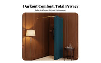 Blackout Fitting Room Curtain Rod Set Privacy Protection Wall Mounted Fitting Room Shading Material Shop Fixture Easy to Install for Business Owners, Event Organizers, Shopping Mall, Boutique, Retail Shop, Exhibition