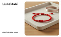 Handmade Concentric Knot Bracelet Good Luck Charm Red String Knot Bracelet