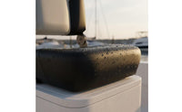 Cushioned Marine Driver Seat Textured Boat Seat with Hinged Backrest Sturdy Tough for Fishing Boats
