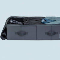 Underbed Storage Box Zipper Closure Underbed Storage Container Versatile Use Large Capacity Clothes Container for Bedroom