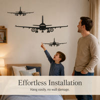 Airplane Metal Wall Art for Kids' Room Decor