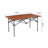 Lightweight Folding Camping Table Easy to Carry Roll-up Camp Table Anti-Slip Feet Outdoor Furniture for Barbecue