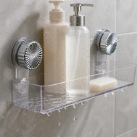 Suction Cup Wall-Mounted Bathroom Storage Shelf for Toilet and Washbasin