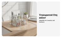 Multi-Compartment Clear Organizer Minimalist Design for vanity, Women, Students