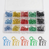 RC Body Pin Organizer R-Shaped RC Car Clip Organizer Clear with Dividers for Workbench, Garage Storage