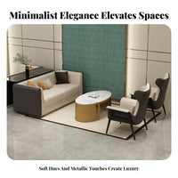 Light Luxury Aesthetic curved lined Sectional Sofa Modern Design Reception Couch Minimalist aesthetic Lounge Seating configurable Combination for Interior Designers, Business Owners, Apartment Dwellers, Sales Office, Lobby