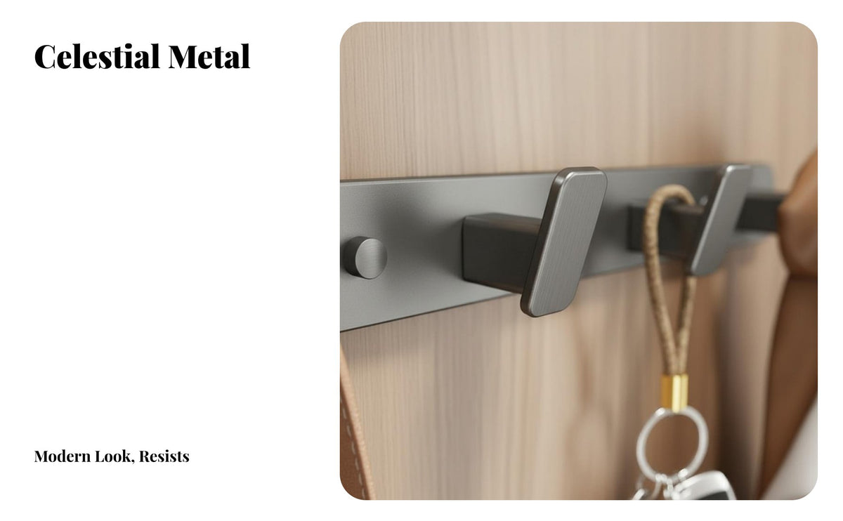 Aerospace Aluminum Clothes Hook Strong Bearing Capacity Single Hook Multi-Functional for Renters, Kitchen, Washroom, Entryway