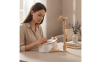 Wooden Embroidery Stand Hands Tabletop Embroidery Stand Beechwood for Crafters, Hobbyists