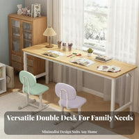 2 Person Desk Spacious Desktop Double Workstation Sturdy and Stable Double Workstation Desk for Roommates, Remote Workers