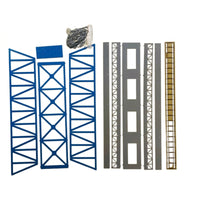 1:87 Scale Girder Bridge Model Kit Self-Assembly Model Bridge Kit with Deck Plastic Unpainted for Hobbyists, Diorama Builders