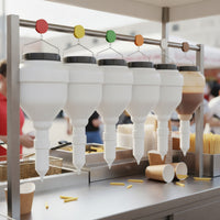 Hanging Sauce Dispenser Dispense-drivenFed Condiment Dispenser with Press Nozzle