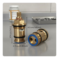 Diverter Water Control Core Brass Diverter with O-Rings Splined Shower Replacement for Homeowners