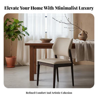 Zen-Inspired Design Padded Side Chair Nordic aesthetic Woven Seat Side Chair Light Luxury Seating Furniture Minimalist visual aesthetic for homeowners, Office Workers, Interior Designers, Dining Room, Kitchen, Bedroom, Restaurant