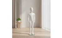 Child Mannequin with Transparent Base Standing Faceless Child Mannequin Matte Finish Display Form for Studios