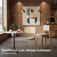 Stackable Design formed Plastic Chair Modern Minimalist & Design formed Plastic Side Chair Thickened Construction stackable Seat Curved Backrest for Office Managers, Business Owners, Dining Room, Kitchen, Restaurant, Waiting Area