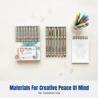 Fineliner Pen Set, Multicolor Drawing Pens, Comic Outlining, Drawing, Design, Pigma Ink
