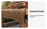 Weather-Resistant Artificial Straw Roof Realistic Look Plastic Straw Roof Tile Long-Lasting for DIY Enthusiasts, Resort, Theme Park, Garden