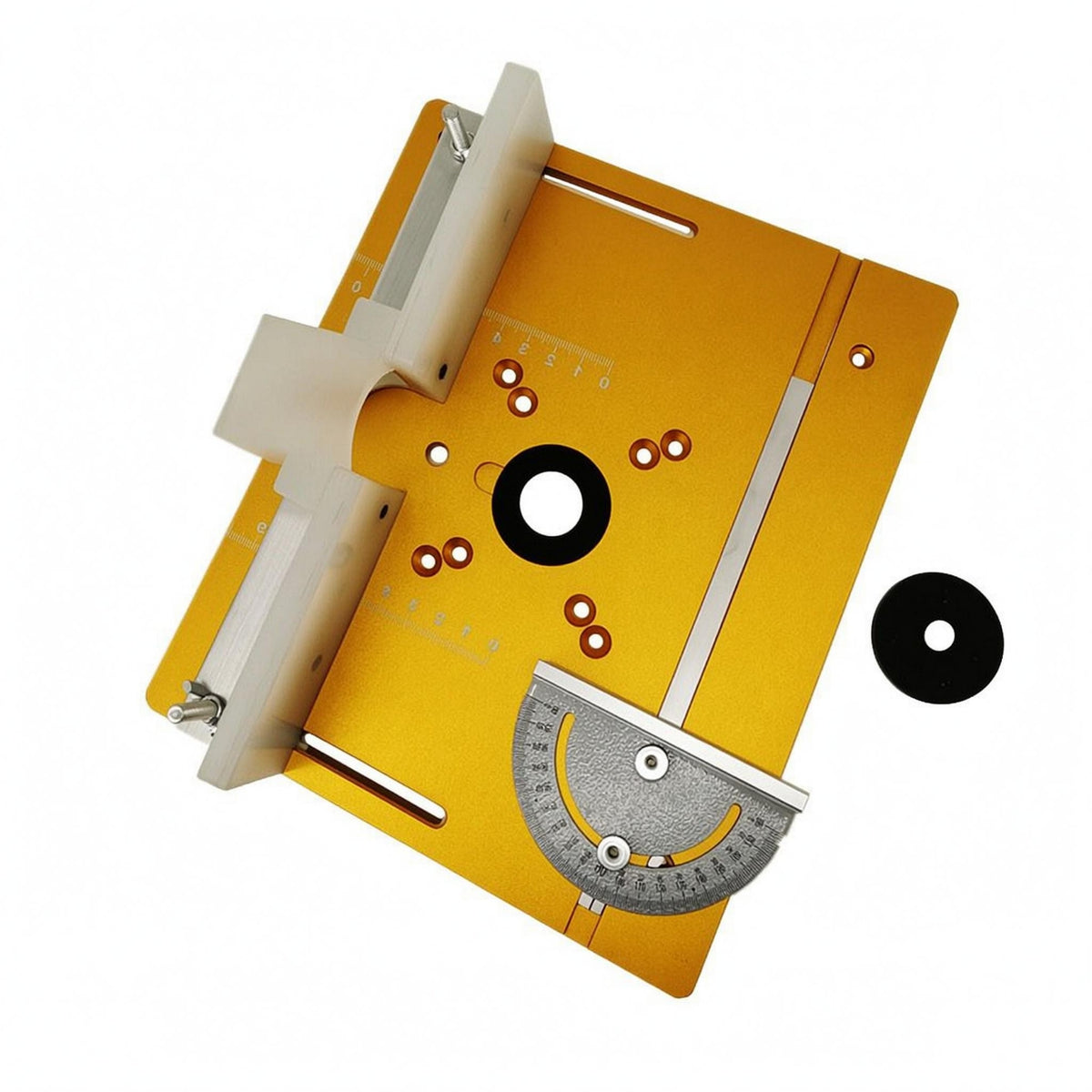 Pre-Drilled Router Table Insert Plate Rounded Corners Router Table Fence Guide CNC Machined Woodworking Tool Smooth Surface