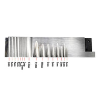 Jewelry Forming Mold Block Hardened Steel Metal Forming Block with Grooves Tool Machined Heavy-Duty for Jewelers, Metalworking