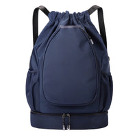 Lightweight Badminton Racket Backpack Portable Badminton Bag Large Capacity Drawstring Sports Bag Water Bottle Pocket for Women