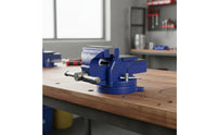 Bench Vise with Swivel Bench-Mounted Vise Manual Tool for Home Craftspeople