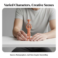 1/64 Miniature Scale Racer Figure Paintable Champagne Festivity Figure Miniature Cameraman Model Three-Dimensional Printed
