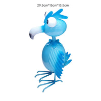 Lifelike Details Metal Flamingo Statue Handmade Look Metal Bird Garden Ornament Bright Colors for Yard, Patio
