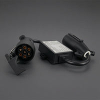 7-Pin to a 7 Pin Adapter Molded Trailer Wiring Adapter Black for Towing
