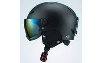 Integrated Helmet with Face Guard Mirrored Helmet with Visor Anti-Fog Multi-Vented for Adults, Skiers, Snowboarders, Skiing, Snowboarding, Winter Sports