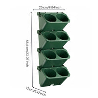 No-Drill Installation Self Watering Vertical Planter Space Saving Tiered Wall Mounted Flower Pot Cascading Water System Vertical Garden Wall Pots Indoor Outdoor Use for Balcony