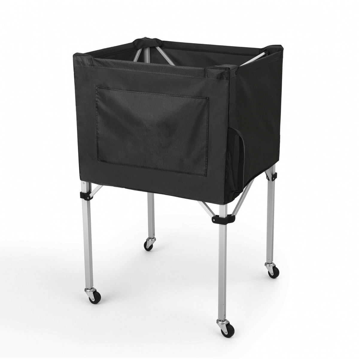 Ball Storage Cart Stainless Steel Rolling Ball Cart Basketball Storage Bin Lightweight Sports Equipment Holder Mobile