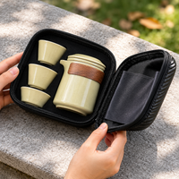 Travel Tea Set, For 3 People, Ceramic, Portable Tea Set, 280ml Teapot, 35ml Teacups