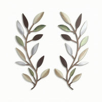 2 Pieces Metal Twining Stem Section Decorations Decorative Metal Wall Art Decor Simple Branch Wall Hangings for Entryway