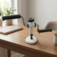 Textured Grips Hand-Crank Exerciser Adjustable Wrist Exercise Machine Metal Arms Suction Base Hand Exercise Device Rehabilitation for Seated Training