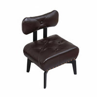 Comfortable Backrest Bow-Back Changing Stool Stable Load-Bearing Footrest Tufted Cushion Household Furniture Easy to Clean for Adults, Homeowners, Entryway, Foyer, Living Room, Bedroom