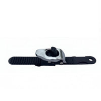 Black Skate Buckle Strap Silver Electroplated Inline Skate Buckle Replacement Ribbed Nylon Fastening Strap Round Mounting Hole