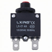 Overcurrent Protection Panel Mount Circuit Breaker Terminal Tabs Push Button Breaker Knurled Knurled Nut