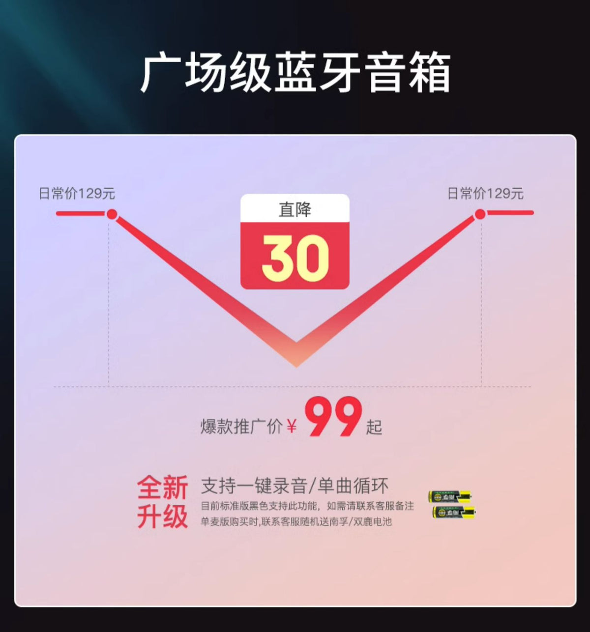 索爱sh36蓝牙音响户外大音量广场舞小音箱家用无线小型手提便携式 官方标配 品质黑-单麦版【【原装遥控器+无线话筒*1】