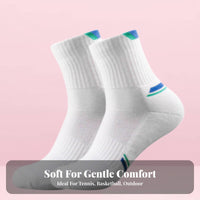 Moisture-Wicking Sports Socks Shock Absorption Breathable Athletic Socks Long-Lasting for Women, Teenagers, Outdoor Activities, Workout