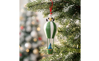 Festive Christmas Hot Air Balloon Ornament Lightweight Balloon Ornament with Santa Artisanal for Window Display