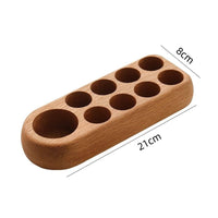 Elegant Design Red Oak Oil Organizer Polished Finish Solid Wood Rack Hand Polished Wooden Essential Oil Holder Fine Workmanship for Aromatherapists, Professionals, Beauty Salon, Spa, Desktop, Countertop